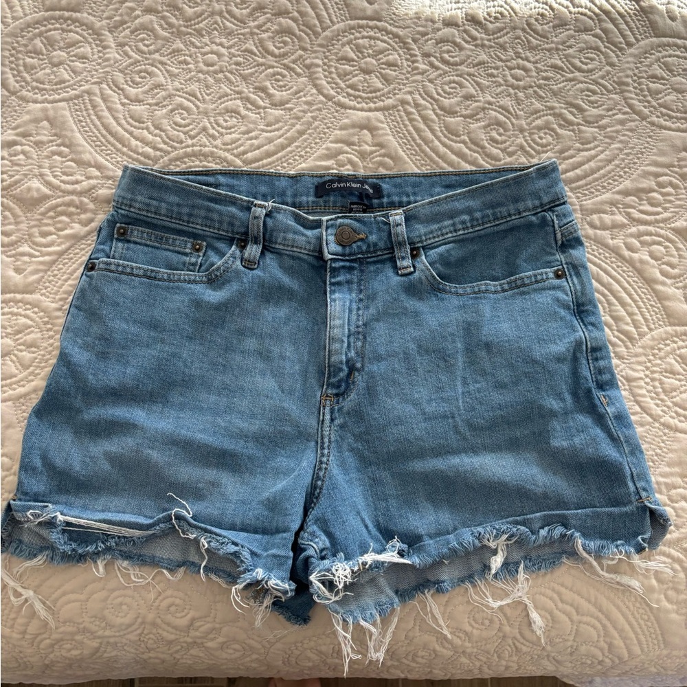 Calvin Klein Denim High Rise Cut Off Shorts - 10/30